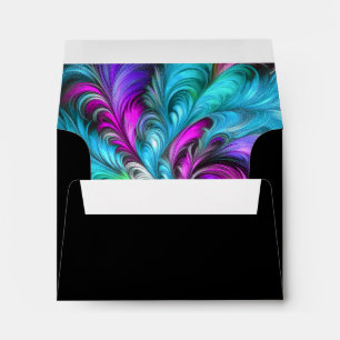 RSVP Purple Pink Blue Pastel Drawing Envelope