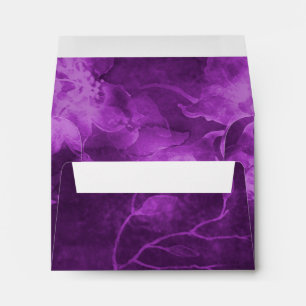 RSVP Purple Watercolor Flowers Allover Envelopes