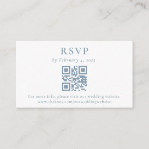 RSVP QR code Insert Card - Dusty Blue
