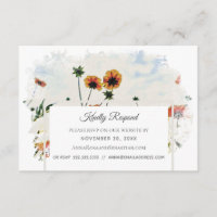 *~* RSVP QR Floral Poppy Website AR9 Wedding