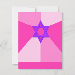 RSVP Reception Bat Mitzvah Invitation Pink