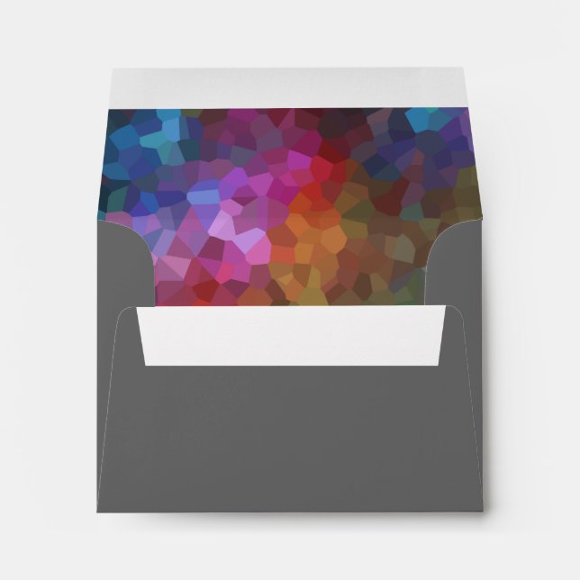 RSVP Red Purple Blue Grey Abstract Envelope (Back (Bottom))