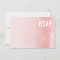 RSVP REPLY CARD :: ombre watercolor coral