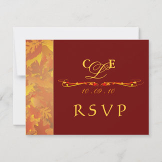 RSVP Reply Cards - Autumn Wedding Invitations
