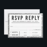 RSVP REPLY RESPONSE simple modern silver glitter<br><div class="desc">by kat massard >>> https://linktr.ee/simplysweetpaperie <<< A bold type design for your RSVP REPLY CARDS - to match your main invitations. Love the design, but would like to see some changes - another colour scheme, product, add a photo or adapted for a different occasion - no worries simply contact me,...</div>