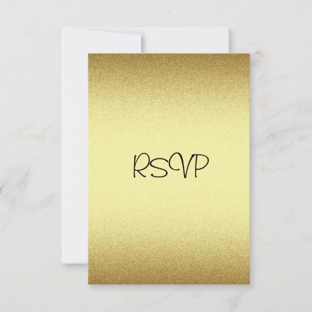 RSVP Response Card All Events Elegant Gold (Front)