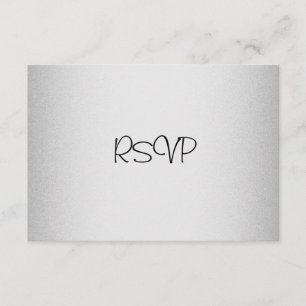RSVP Response Card Events Elegant Light Silver