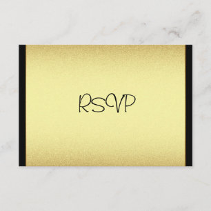 RSVP Response Card Events Gold Black