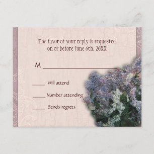 RSVP Response Card - Impressionistic Lilacs