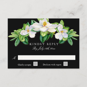 RSVP Response Card MODERN Typography Magnolia