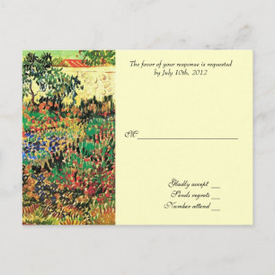 RSVP, response card, van Gogh Invitation Postcard