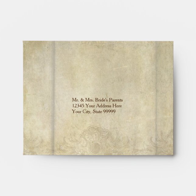 RSVP Response Preprinted Matching Envelopes Wine (Front)