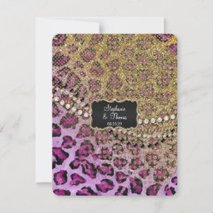 RSVP Response Purple Gold Leopard Animal Print