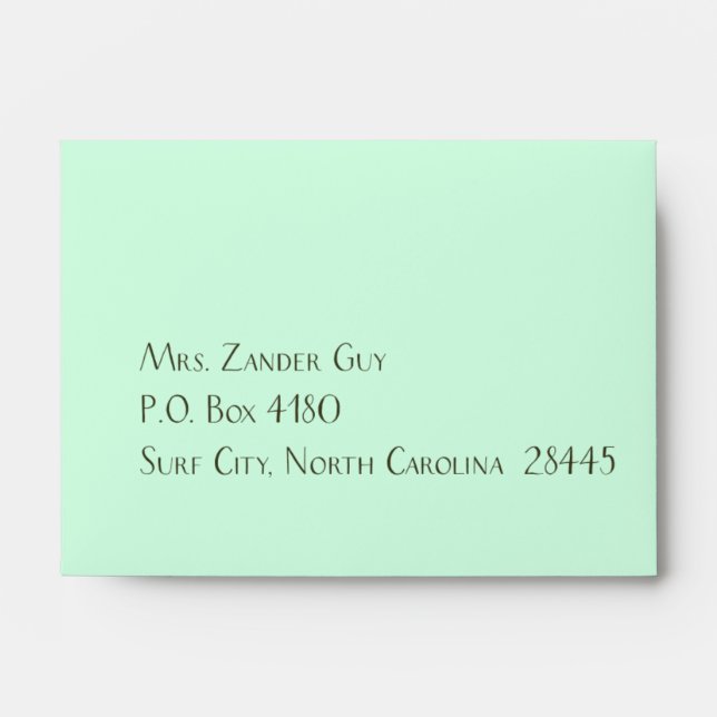 RSVP Return Envelope (Front)