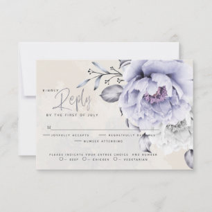 RSVP   Rustic Lilac and Alabaster Peony Floral Card
