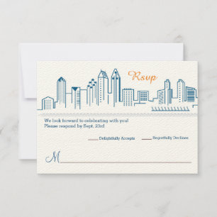 RSVP San Diego Skyline Wedding Card