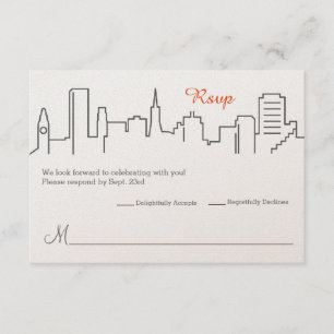 RSVP San Francisco Skyline Wedding Invitation