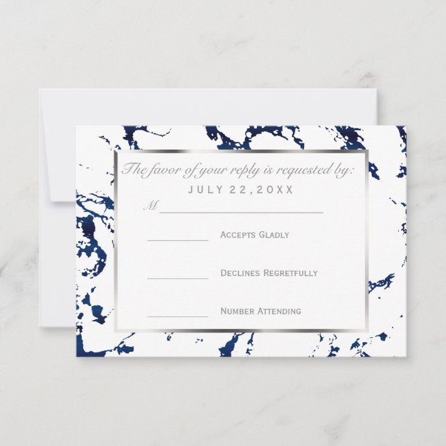 RSVP  Silver, Navy Blue and White (Front)
