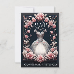 RSVP Spanish Quinceañera Rosas