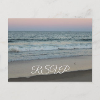 RSVP sunset beach Invitation Postcard