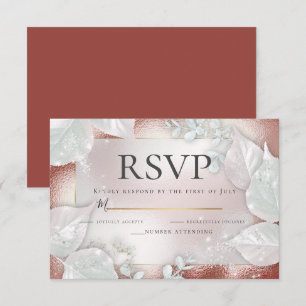 RSVP Terracotta Pearl Shimmer Invitation