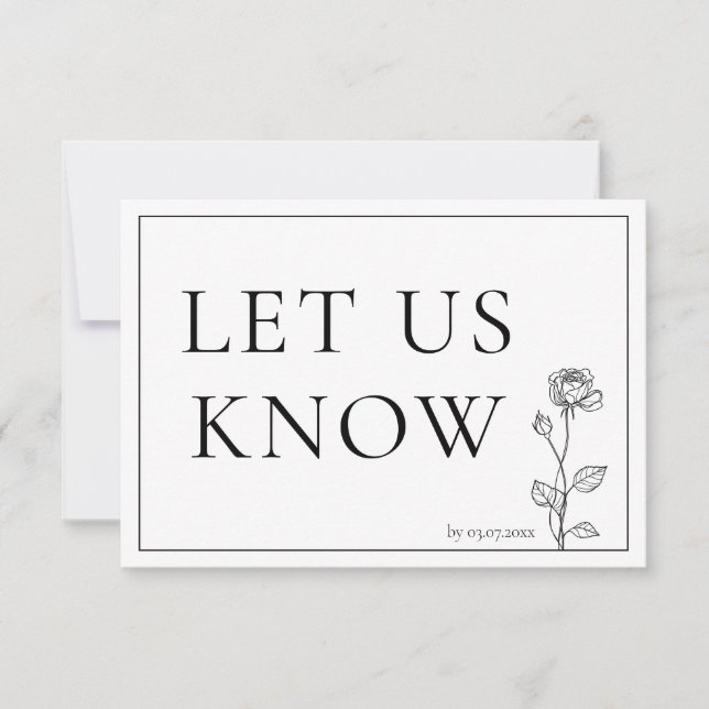RSVP Timeless Bloom with menu (Front)