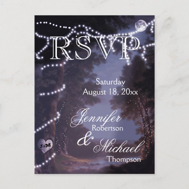 RSVP - Tree Lights Invitation Postcard (Front)