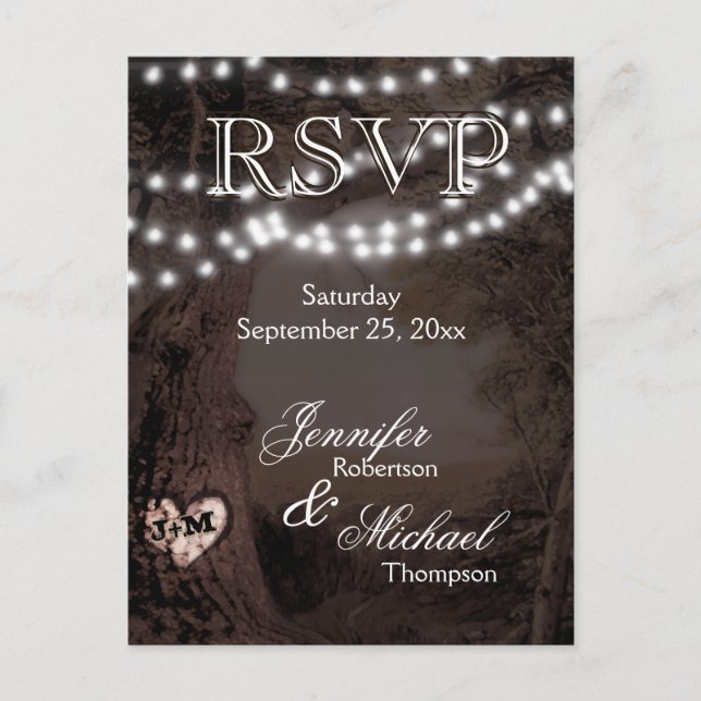 RSVP - Tree of Lights Invitation Postcard (Front)