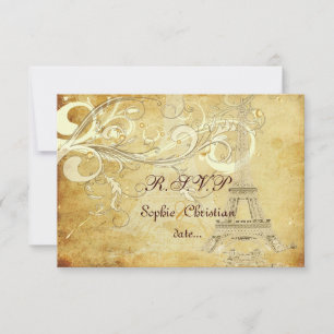 RSVP VINTAGE EIFFEL TOWER/VANILLA SWIRLS CARD