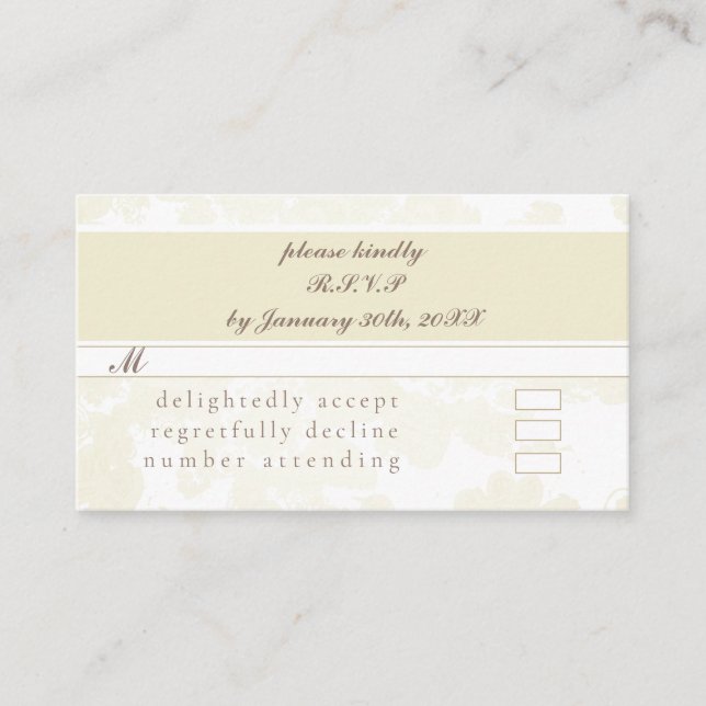 RSVP(w/White on White invites) Enclosure Card (Front)