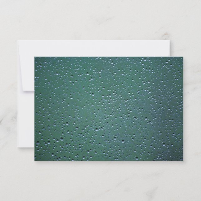 RSVP Water Droplets on a Green Background (Front)