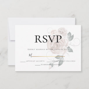 RSVP Watercolor Dusty Rose Pink Card