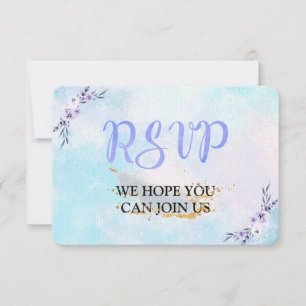 RSVP Watercolor Pastel Card