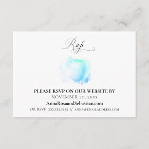 *~* RSVP Website Rose Wedding Floral Enclosure Card