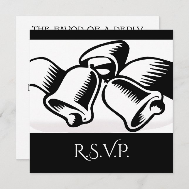 RSVP Wedding Bells Invitation (Front/Back)