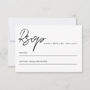 Rsvp wedding card with back QR code