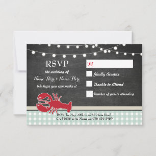 RSVP Wedding Cards Crawfish Boil Lobster Invites