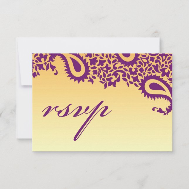 RSVP Wedding Indian Style Card (Front)