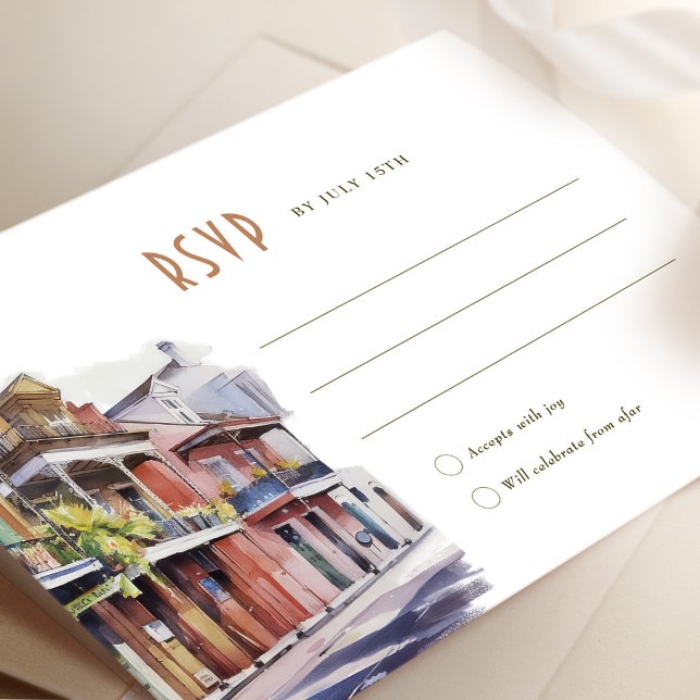RSVP Wedding Insert New Orleans French Quarter Invitation (Creator Uploaded)