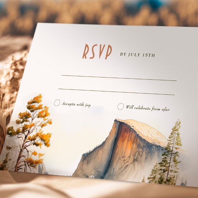 RSVP Wedding Insert Yosemite Park Destination Invitation (Creator Uploaded)