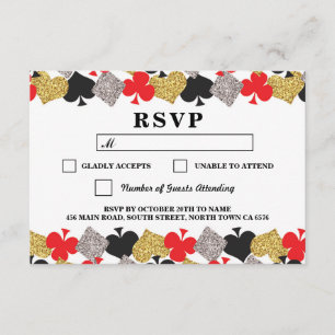 RSVP Wedding Las Vegas Casino Respond Cards
