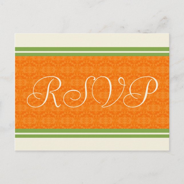 RSVP Wedding Orange Citrus Postcards (Front)