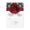 RSVP Wedding Reply Card Red Rose Damask