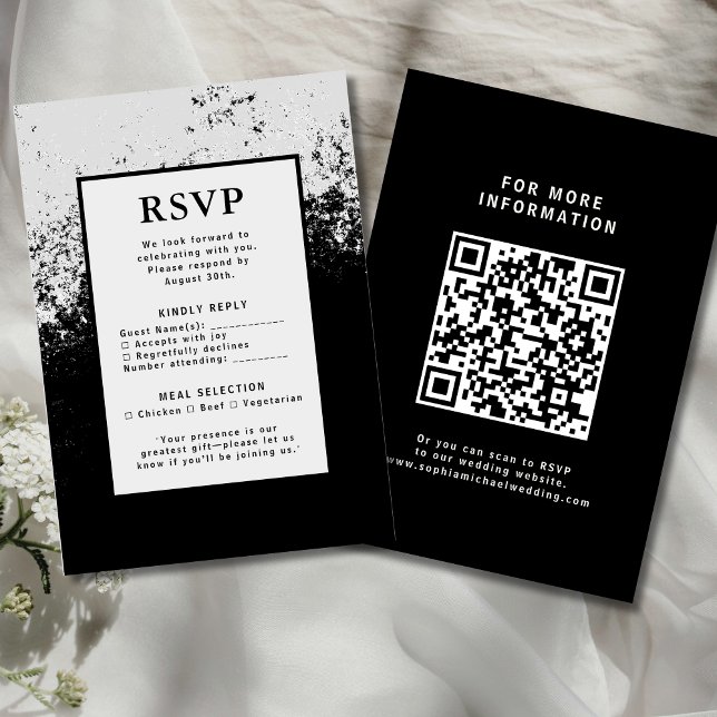 RSVP Wedding Response Card QR Code Modern Elegance (Creator Uploaded)