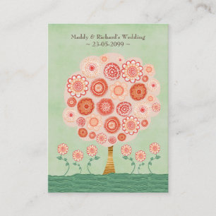 RSVP Wedding Tangerine Dream Tree Flat Cards