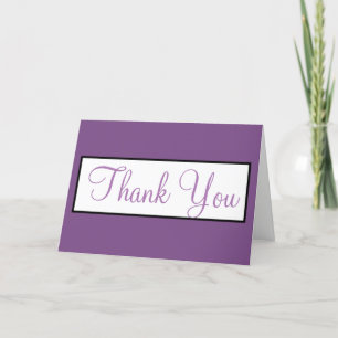 RSVP Wedding Violet Purple Monogram Thank You Card
