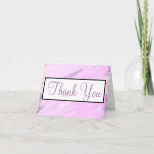 RSVP Wedding Violet Purple Watercolor Monogram Thank You Card
