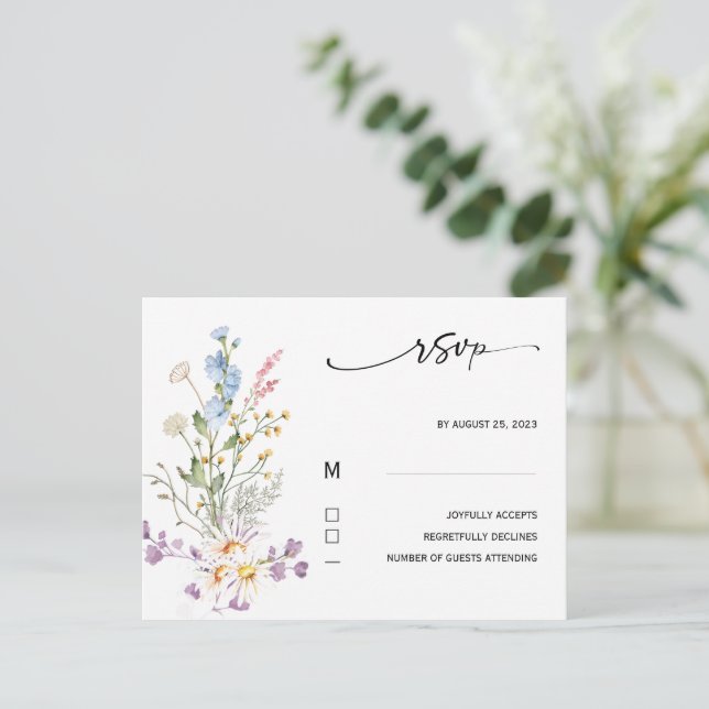 Rsvp Wildflower Boho Card (Standing Front)