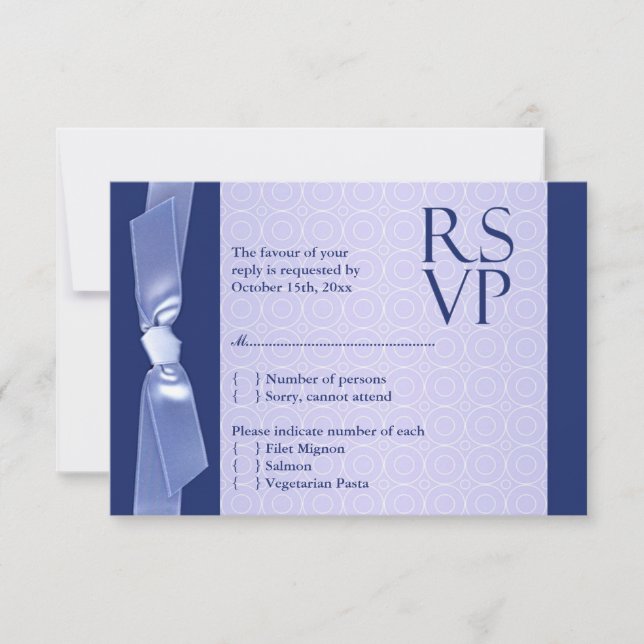 RSVP (with food) Jewish Wedding Flat Card (Front)