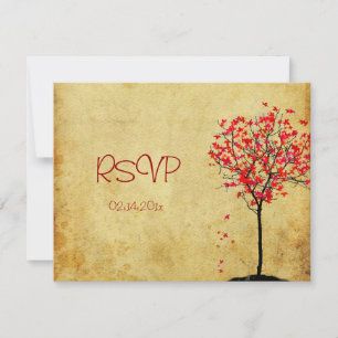 RSVPs require 5x7 invites maple tree/fall wedding